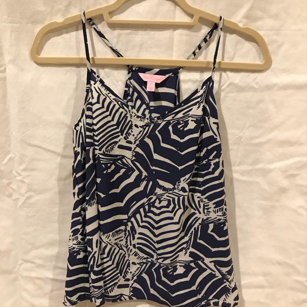 Lilly Pulitzer Oh Cabana Boy Racer Back Tank Small